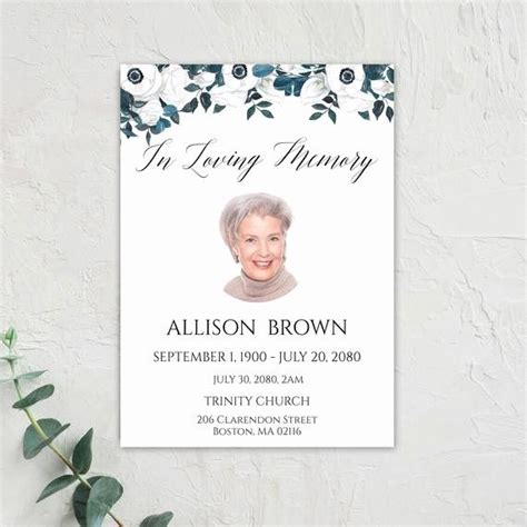 In Loving Memory Cards Template Lovely Funeral Program Template In ...