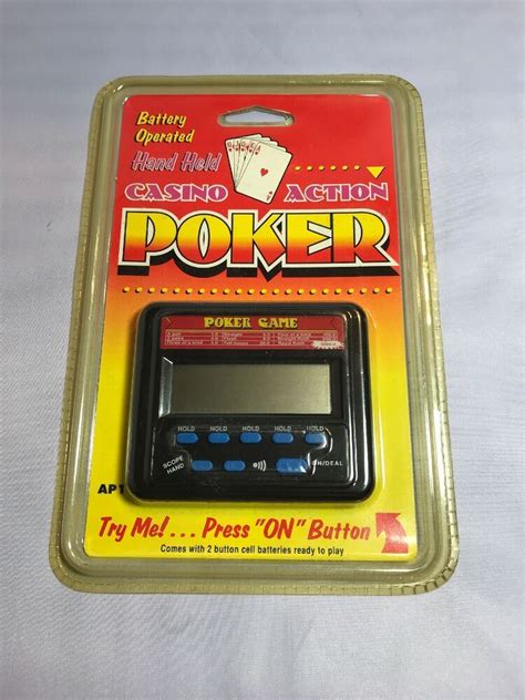 Battery Operated Hand Held CASINO ACTION POKER Electronic Game New ...