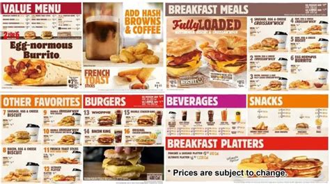 Burger King Breakfast Hours, Menu & Prices - 2024