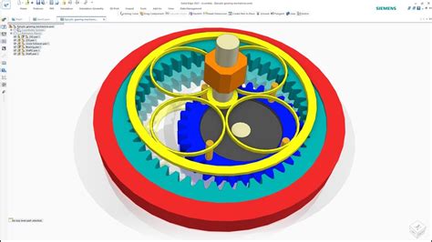 Epicyclic Gearing Mechanism 4 (Spur Gear Practice) - Design & Animation ...