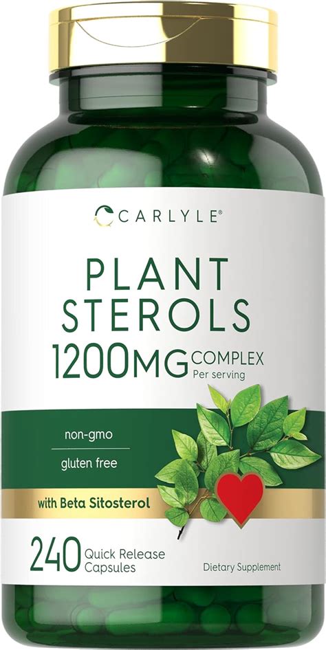 Plant Sterols 1200 mg | 240 Ultra Potent Capsules | Non-GMO and Gluten ...