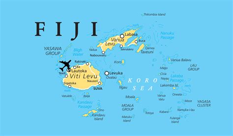 Fiji Map With Cities