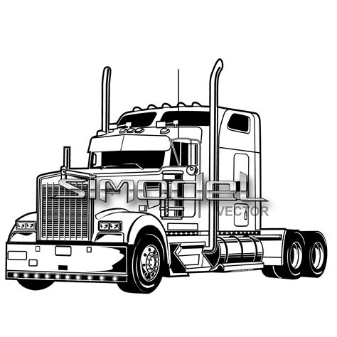 Car Vector, Kenworth Trucks, Black Ink Tattoos, Outline Drawings ...