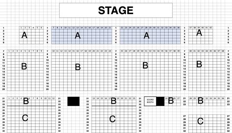 Showroom Seating Chart | Bally's Atlantic City Hotel & Casino