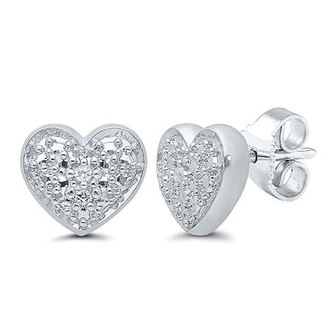 Sterling Silver Heart Earrings - 2223150017W