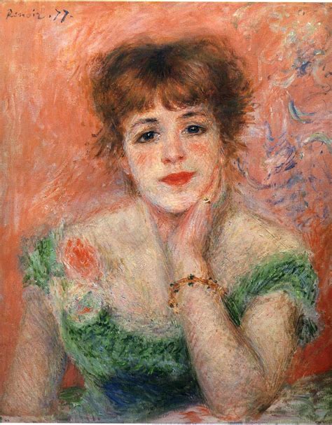 La Reverie (Jeanne Samary in a Low-Necked Dress), Pierre-Auguste Renoir ...