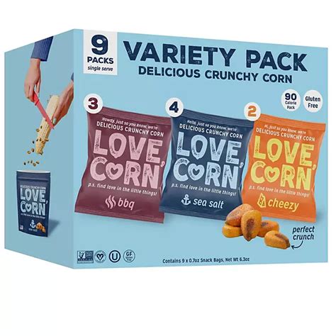 Love Corn, Corn Snack Variety Pack (0.7 oz., 9 pk.) - Sam's Club