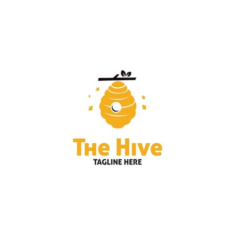 Premium Vector | Hive logo design, bee hive gold