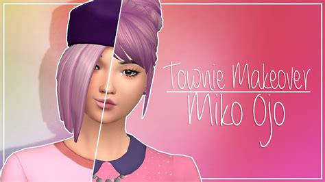 MIKO OJO | THE SIMS 4 | Townie Makeover + CC list - YouTube