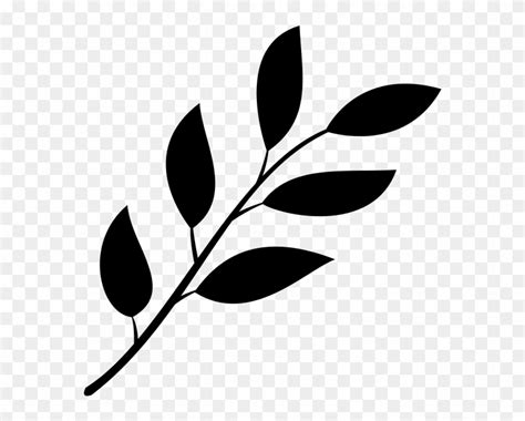 Leaf Png Black And White, Transparent Png - 700x603(#264287) - PngFind