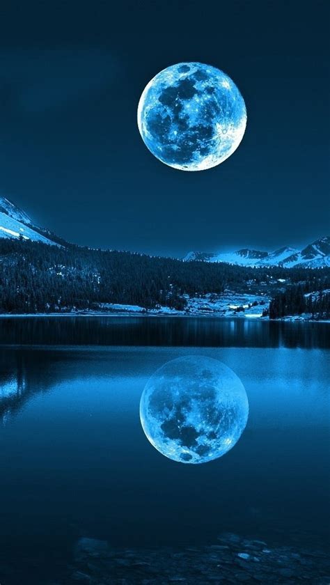 Blue Moon, full moon, sky, HD phone wallpaper | Peakpx