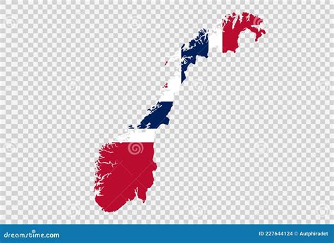 Norway Flag on Map Isolated on Png or Transparent Background,Symbol of ...