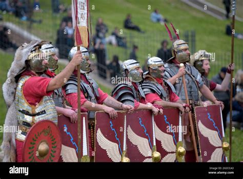 Rome, Italy. 20th Apr, 2024. Ancient Rome enthusiasts dressed as Roman ...