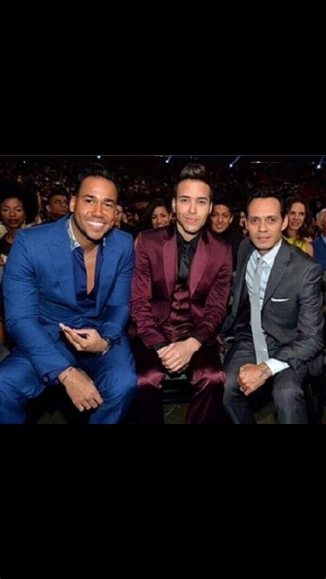 Romeo Santos, Prince Royce, and Marc Anthony attend Premio Lo Nuestro ...