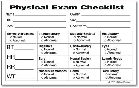 design luxury house: Physical Exam Checklist