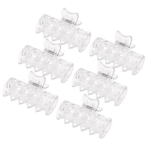 Amazon.com : Generic Crystal Clear Hair Clip Claws (6 Pack), Plastic ...