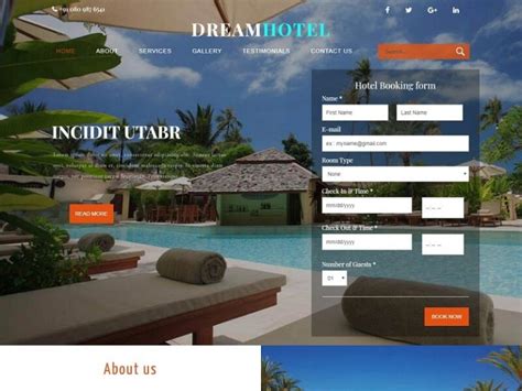 Hotel Booking Website Template Free