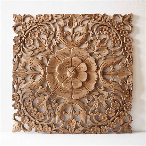 Buy Natural Wooden Wall Art Panel From Thailand Online