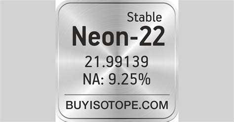 Neon-22, Neon-22 Isotope, Enriched Neon-22, Neon-22 Gas, Neon-22 Price