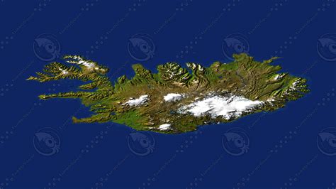 iceland maps 3d model