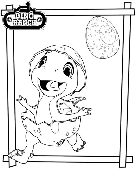 Dino Egg Dino Ranch Coloring Page - Free Printable Coloring Pages for Kids