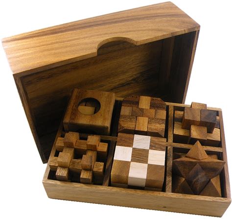 6 Wooden Puzzles Gift Set-108S