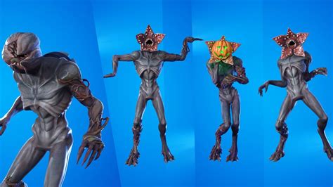 Demogorgon skin showcase with all emotes & Dances | Fortnite Halloween ...