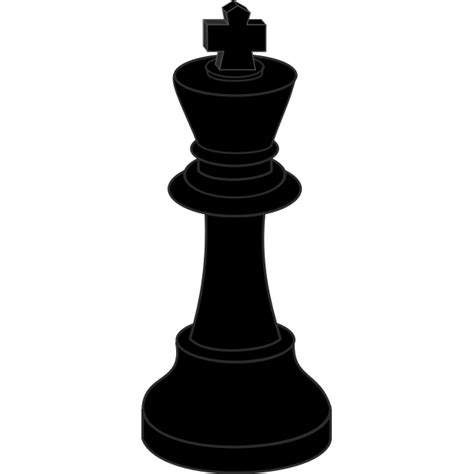 Chess piece, black king | Free SVG