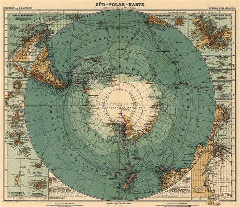 Map Of Antarctica And Surrounding Photograph by Everett - Pixels