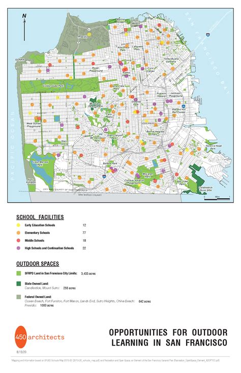 San Francisco Map of Schools and Open Spaces Citywide — National COVID ...