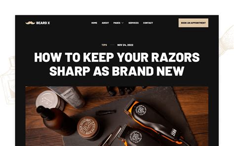 Beard X - Barber HTML5 Responsive Website Template