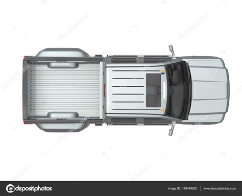 Silver metallic pickup truck - top view — Stock Photo © Trimitrius ...