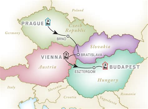 Prague Vienna Budapest Map