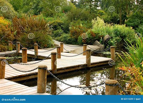 Dock On Garden Pond Royalty Free Stock Images - Image: 6311339