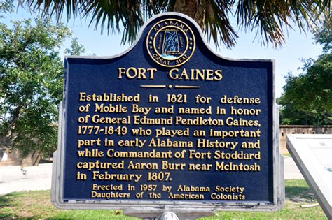 Historic Fort Gains on Dauphin Island in Alabama