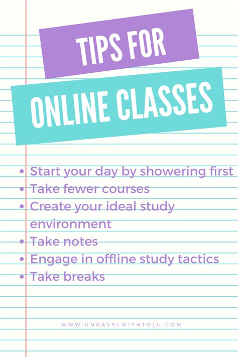 Tips For Taking Online Classes - Unravel With Tolu