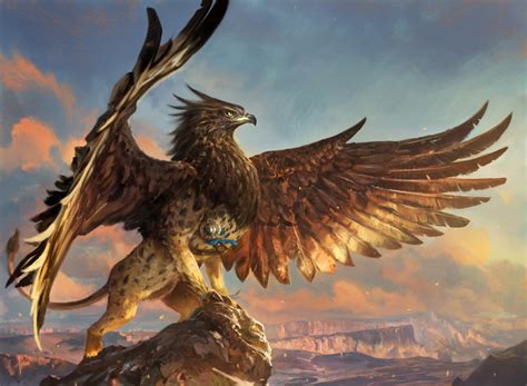 ArtStation - MTG - Goldmane Griffin, Paul Canavan Mythical Creatures ...