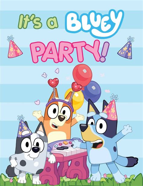 Party Sign Bluey | 2nd birthday party themes, Birthday party themes ...