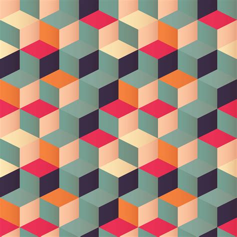 Geometric seamless pattern with colorful squares 694128 Vector Art at ...