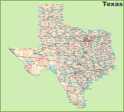 Map Of Texas with All Cities and towns | secretmuseum