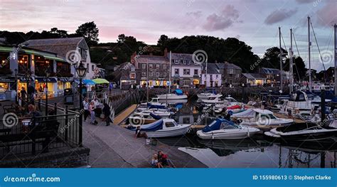 Early Evening at Padstow Harbour Stock Image - Image of cafe, slipway ...