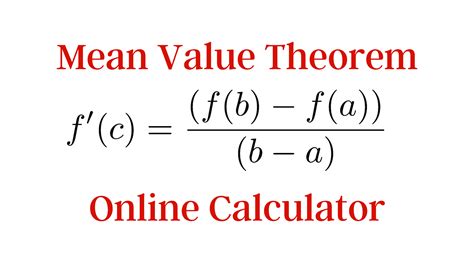 Mean Value Theorem Calculator & Grapher Online (2024)