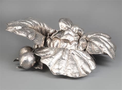 Lot - Italian .800 Silver Fruit, Vegetable Centerpiece