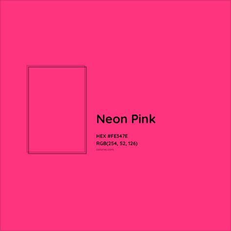 Neon Pink Complementary or Opposite Color Name and Code (#FE347E ...