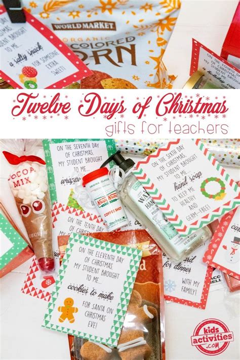 12 Days of Christmas Teacher Gift Ideas | Kids Activities Blog