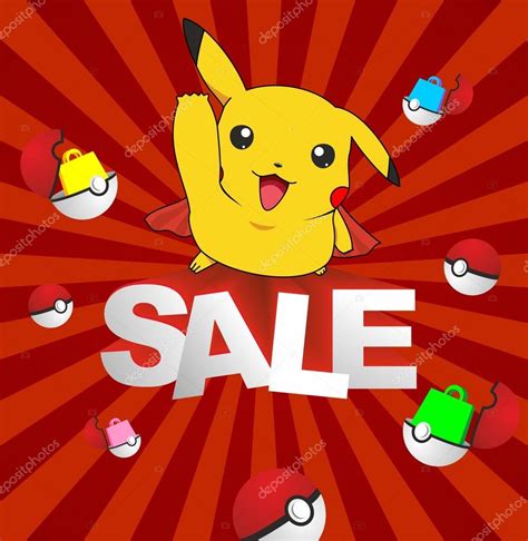 Pokemon sale Pikachu — Stock Vector © vgart.ru #120856750