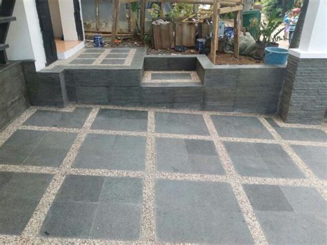 Desain Keramik Lantai Carport Unik Dan Menarik - IMAGESEE