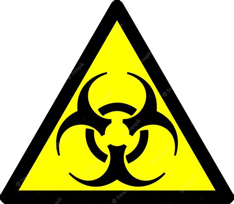 Premium Vector | Triangular Vector Image Of A Biohazard Sign Color ...