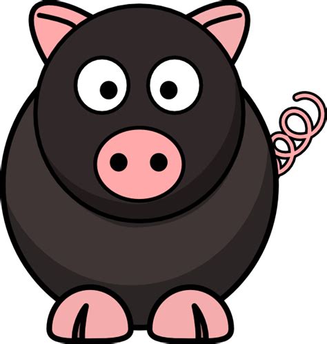 Black Pig Clip Art at Clker.com - vector clip art online, royalty free ...