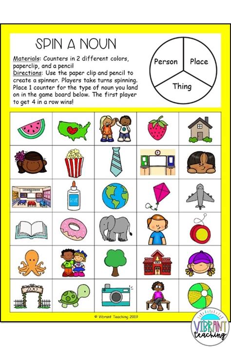 Noun Games | Noun games, Elementary writing, Nouns